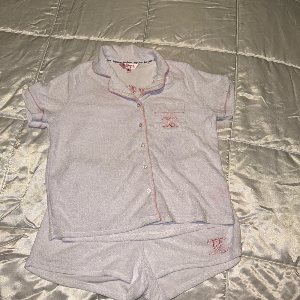 White and Pink Pajama Set